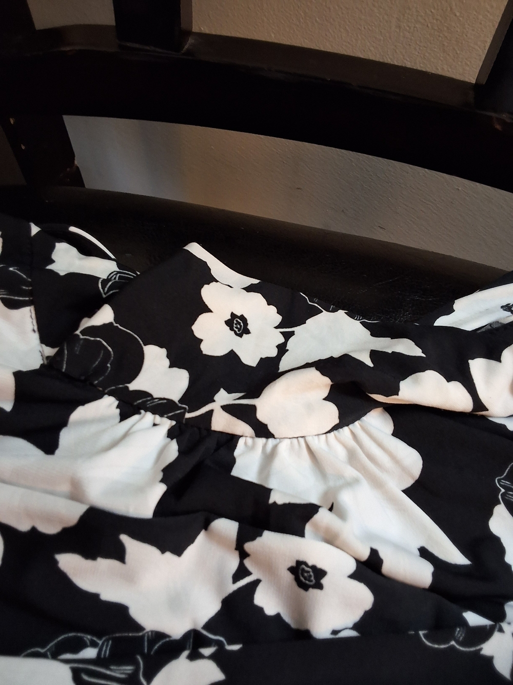 Lane Bryant Black and White Floral Maxi Dress